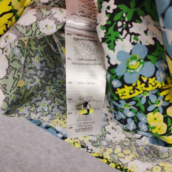 ASOS New Look Tall Peter Pan Collar Puff Sleeve Floral Midi Dress, Women's 6 - Picture 13 of 13